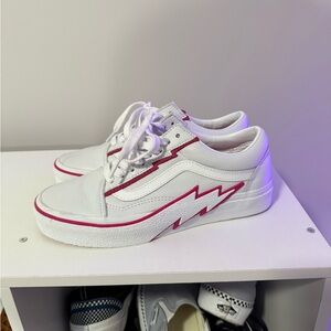 women’s vans White and Pink Sneakers